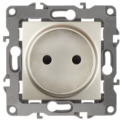 12-2105-04 ЭРА Розетка 2P, 16A-250В, IP20, Эра12, шампань | Эра 12 Шампань