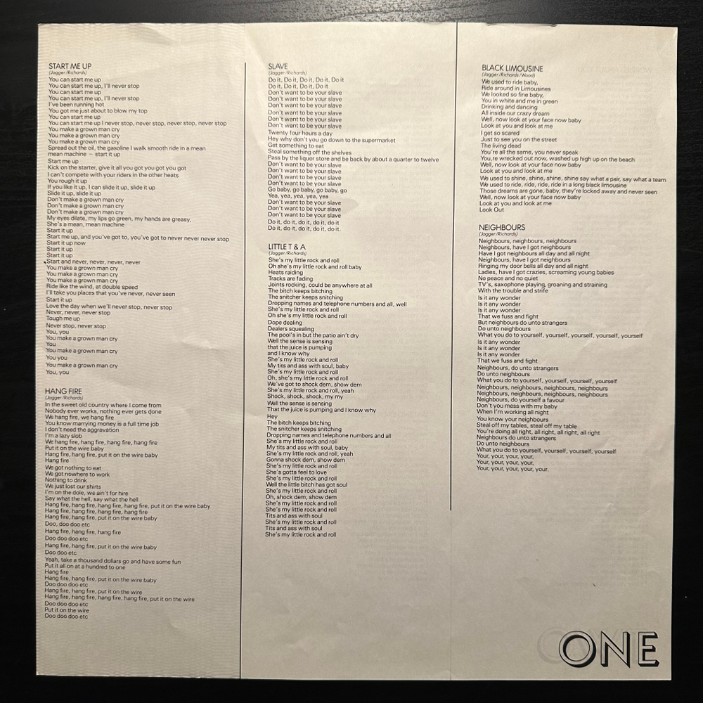 Rolling Stones - Tattoo You (Малайзия 1981г.)