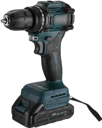 Дрель-шуруповерт Zitrek Greenpower 20 PRO (2х2.0Ач кейс) (085-1314), зеленый/черный