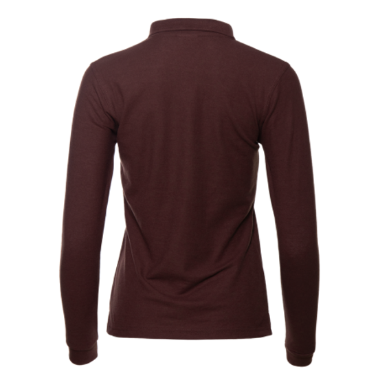 Рубашка поло дл.рукав (т.шоколадный) жен.