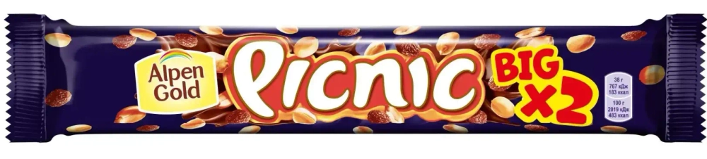 6 Кондитер.издел. Шоколад Крафт Пикник Биг 76г*30 !