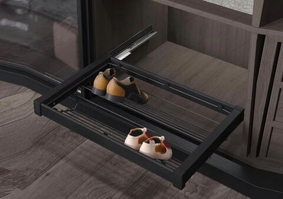 S-6719-A Обувница выдвижная в базу 700 мм, Starax, (660-690х475х150 мм), антрацит