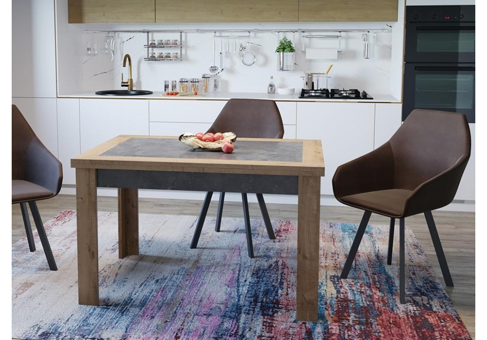 Стол деревянный Woodville Хьюстон тип 4 дуб вотан, моод темный