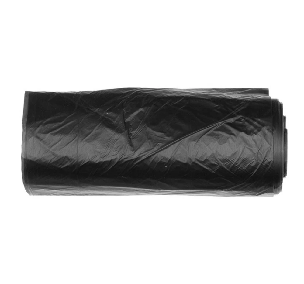 Пакет мусорный 120л ПВД 50мкм черный (20 шт/рул) (smart)