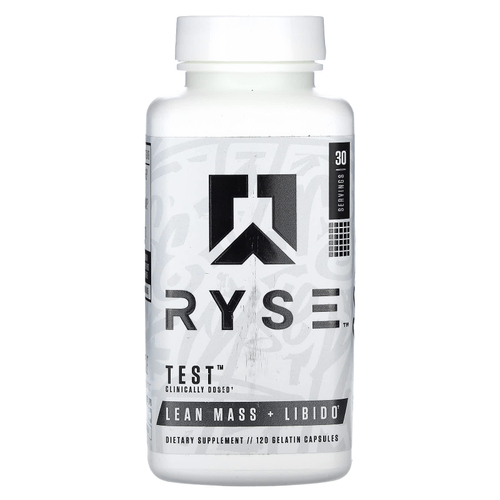 RYSE, Test, безжировая масса и либидо, 120 желатиновых капсул