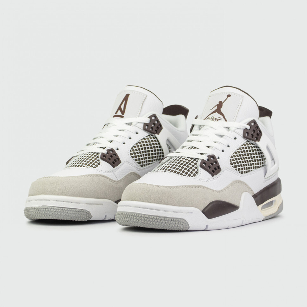 кроссовки Air Jordan 4 x A Ma Maniere White / Brown