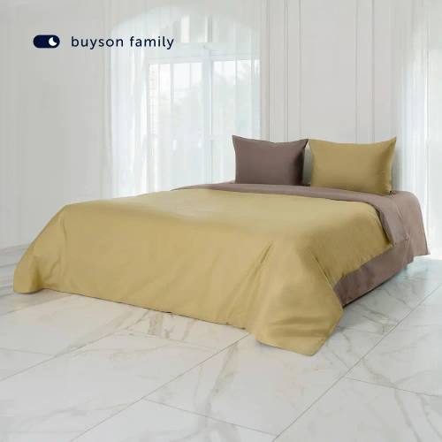 Комплект наволочек 50х70 BuyColor, 2 шт. (сатин) Шоколад/Горчица