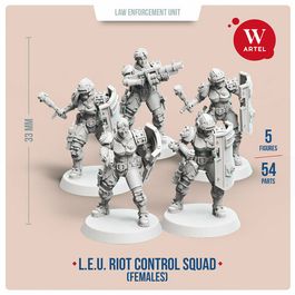 Комплект миниатюр L.E.U. - Riot Control Squad (Female enforcers)