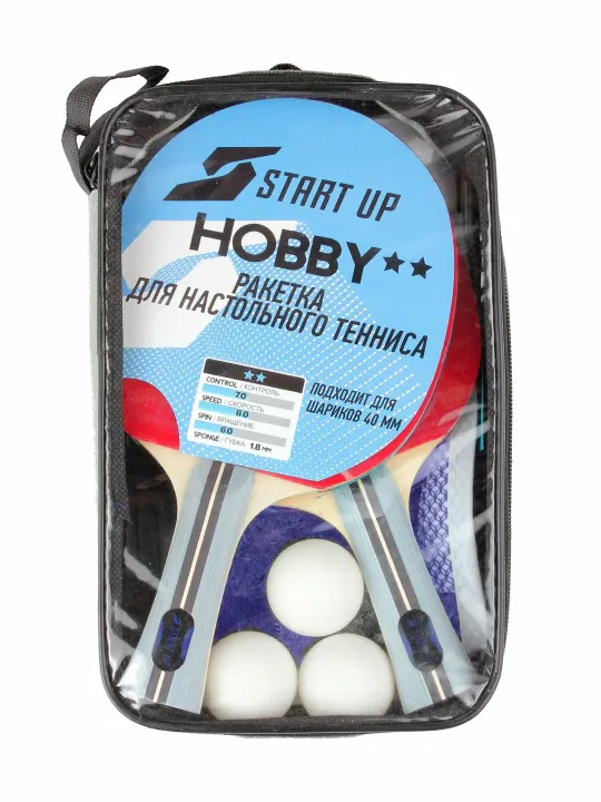 Набор для н/т (2 ракетки, 3 шар.) START UP BB20/2 star