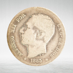 Spain, 1 Peseta 1885 – Alfonso XIII (Аourth Portrait), F