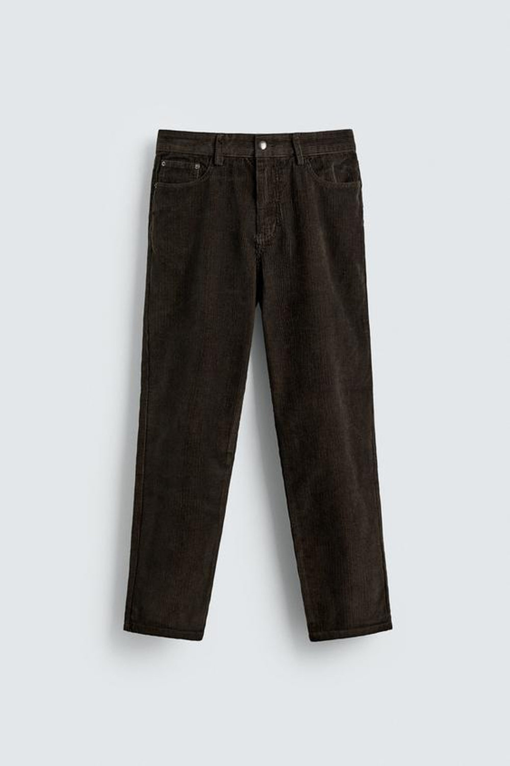 ZARA ВЕЛЬВЕТОВЫЕ БРЮКИ REGULAR FITНЕВЫЙ, КОРИЧНЕВЫЙ