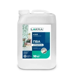 Клей ПВА ЛАКРА Строитель универсальный, 10 кг