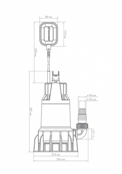 Фекальный насос Джилекс «ФЕКАЛЬНИК» 330/12