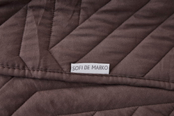 Покрывало 230х250 и 2 наволочки 50х70 Sofi De MarkO Мориц коричневое
