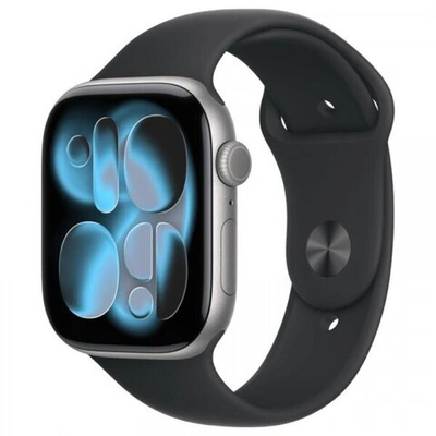 Умные часы Apple Watch Series 11, 42 мм, алюминий цвета «Space Gray», спортивный ремешок "Black", S/M (MEQW4)