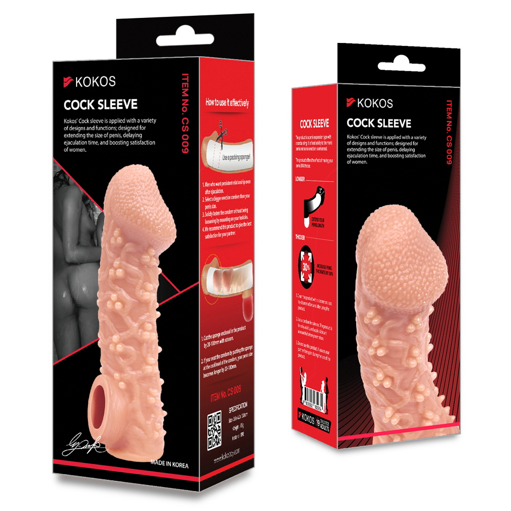 Насадка Cock Sleeve телесная TPE KOKOS CS-009-L
