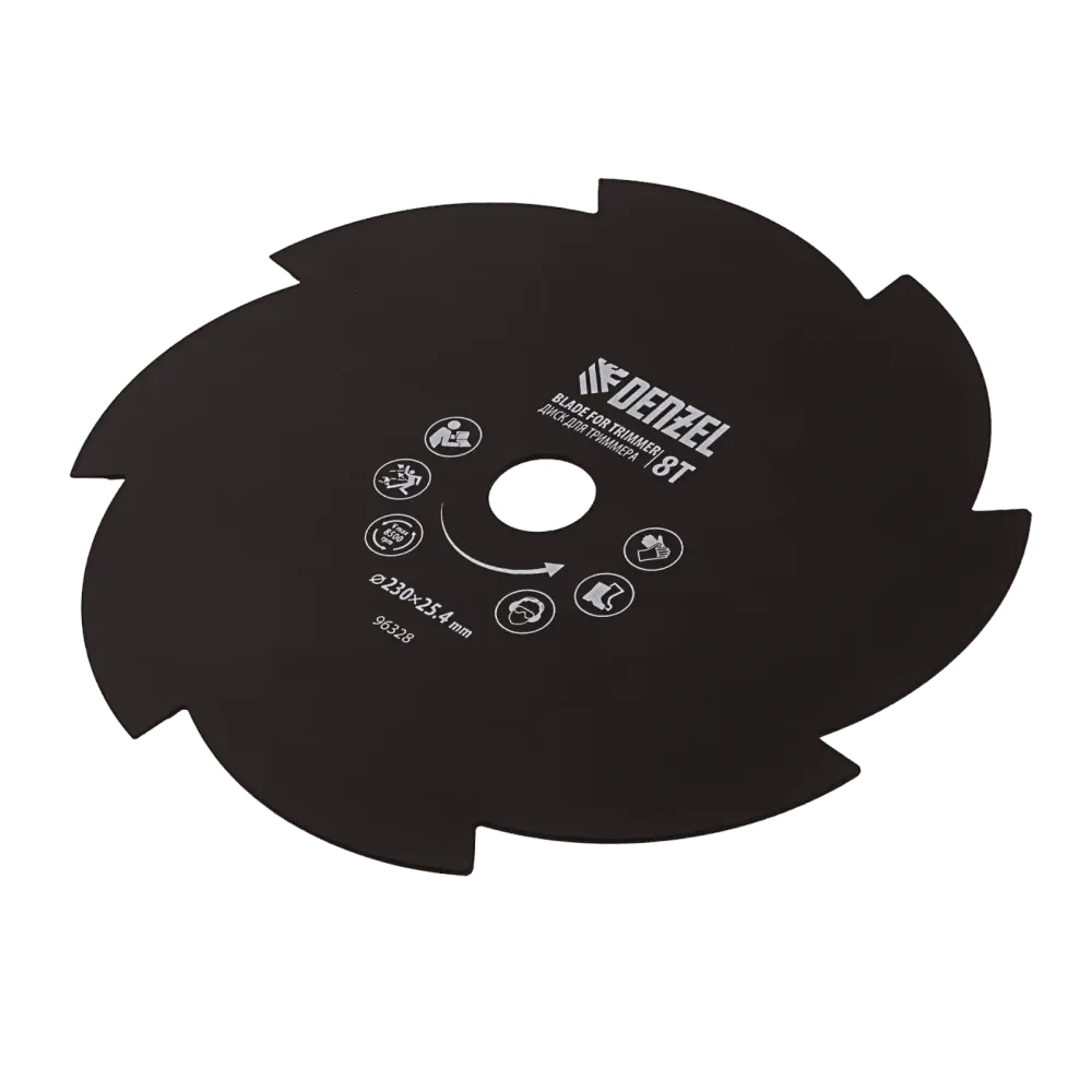 Диск для триммера, 230 х 25.4 мм, толщина 1.6 мм, 8 лезвий Denzel ,96328
