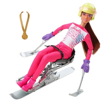 Barbie Sporty zimowe - Лыжница-альпинистка + Аксессуары HCN33