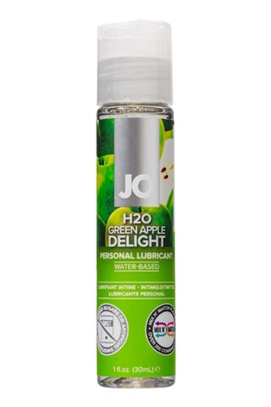 Съедобный лубрикант со вкусом зеленого яблока JO H2O Green Apple, 30 мл