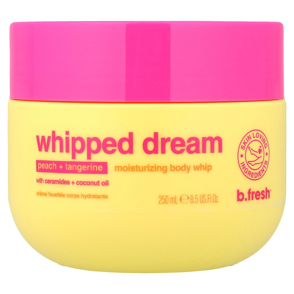 b.fresh, Whipped Dream, увлажняющий венчик для тела, персик и мандарин, 250 мл (8,5 жидк. унции)
