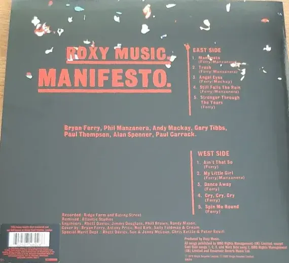 Roxy Music – Manifesto (Half Speed) LP