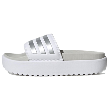 Adidas Adilette Platform Slide 'White Silver'