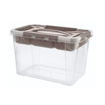 Ящик универсальный с замками и вставкой- органайзером "grand box", 290х190х180мм, 6,65л (коричневый)