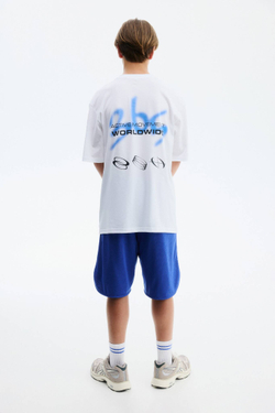 H&M Спортивная футболка с принтом DryMove, белый