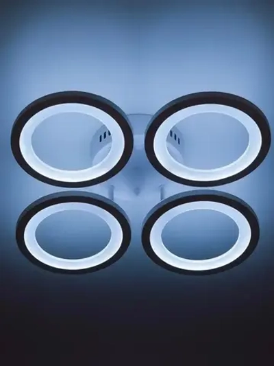 Люстра потолочная светодиодная с пультом ДУ Rivoli белая 88Вт 2800-6300К, светильник на кухню, в детскую, в спальню