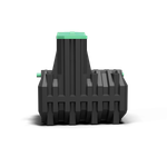 Септик Мультпласт Термит Трансформер 3.0 S 3000 л. горизонтальный / 1200 л. в сутки / 5-6 чел. / самотечный сброс (2190x1200x2235см;167кг;черный) - арт.555484