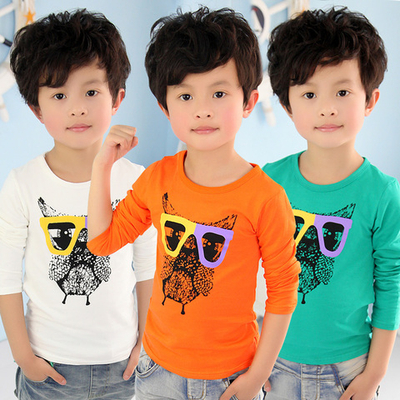 Лонгслив детский с принтом совы в очках