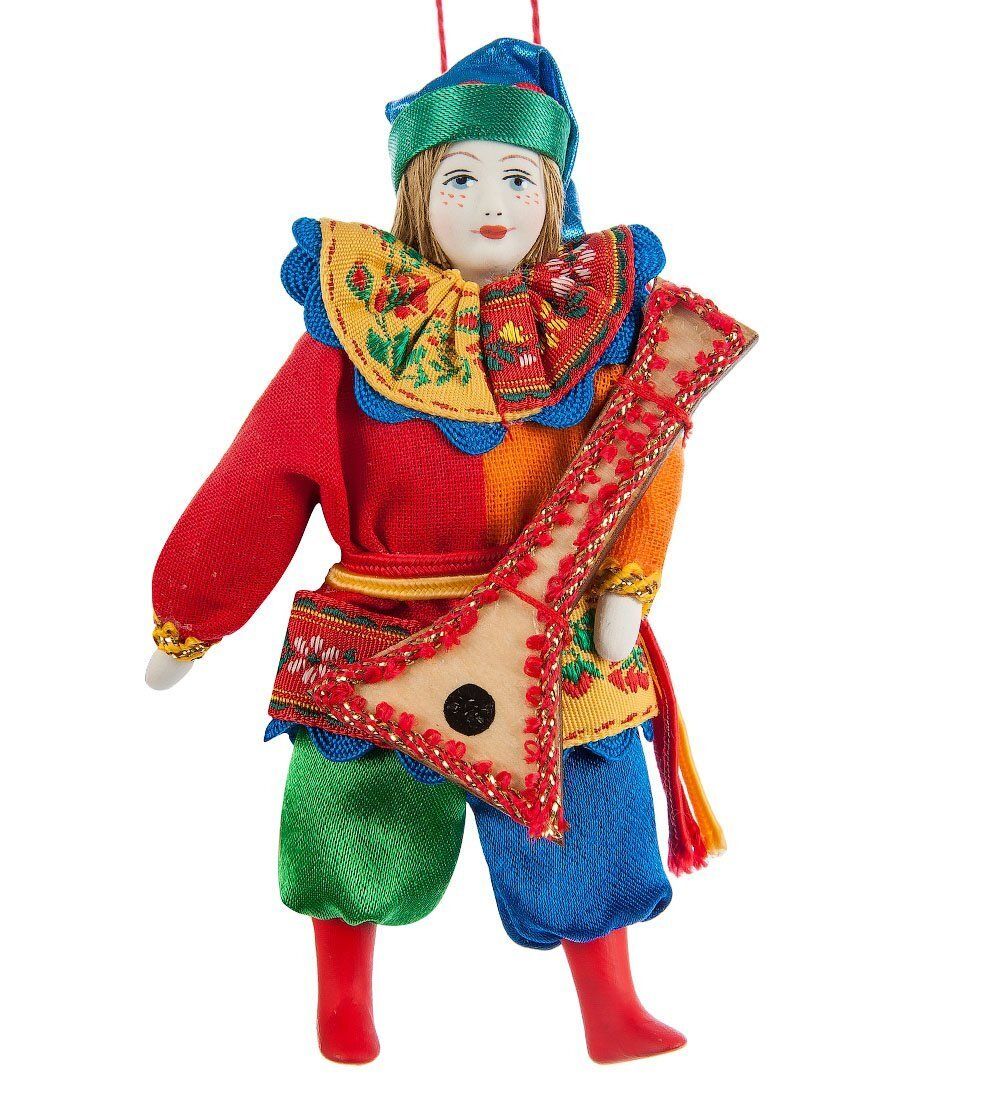 RK-651 Кукла подвесная «Скоморох с балалайкой»