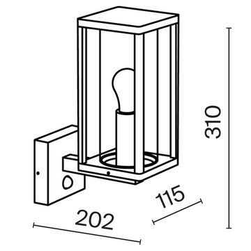 Настенный светильник (бра) Outdoor O452WL-01GFSR