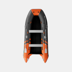 Надувная лодка GLADIATOR E420PRO оранжево-темносерый