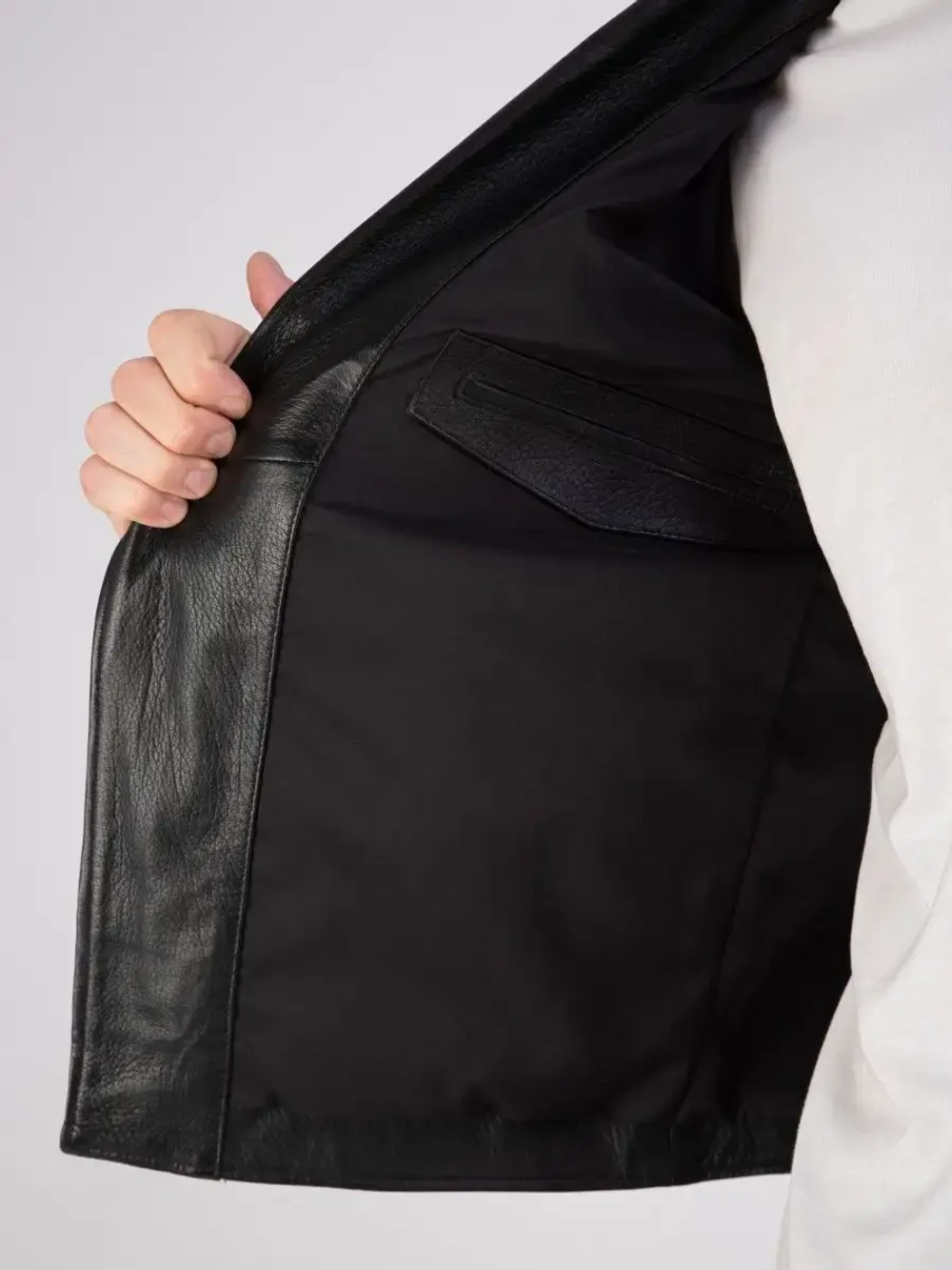 Кожаная куртка демисезонная косуха