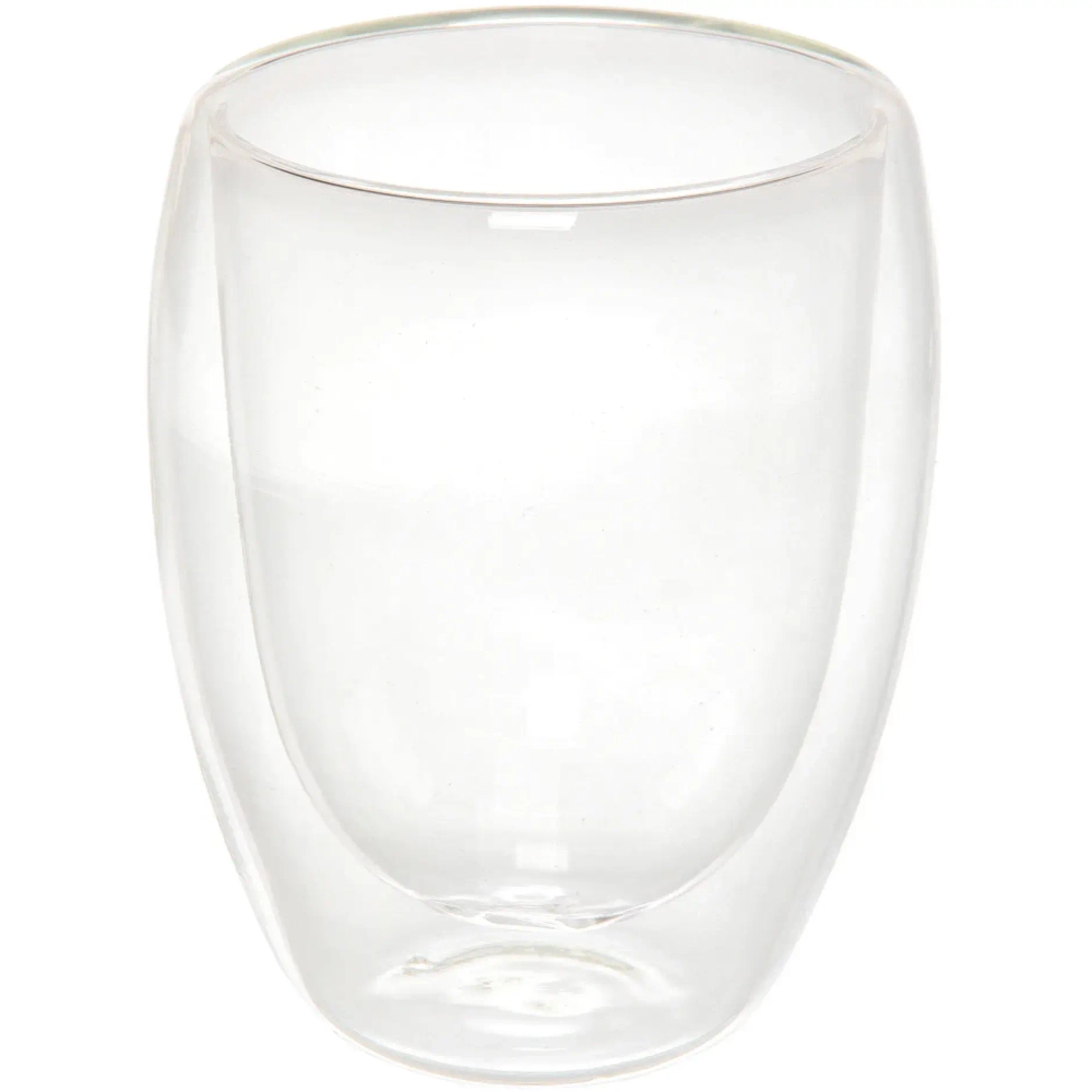 Стакан стеклянный с двойными стенками 350мл «Хай-Тек» классика