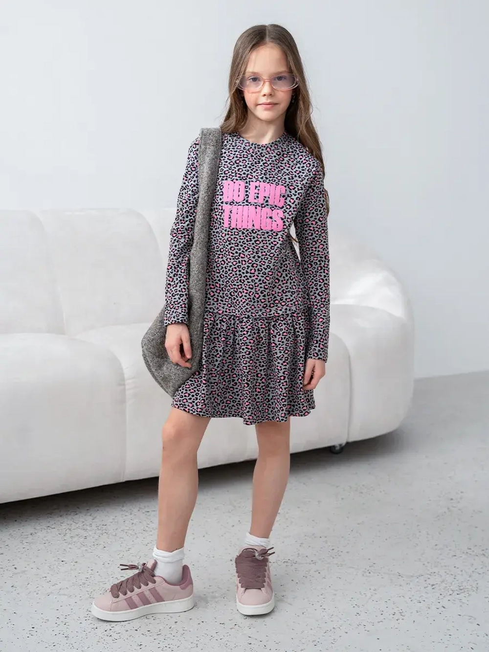 Платье для девочки с длинным рукавом