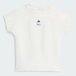 Adidas Комплект из футболки и шорт с принтом "Холодное сердце", белый/темно-синий