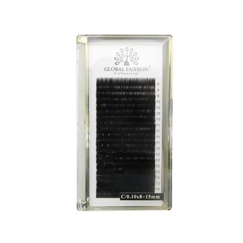 Набор ленточных ресниц Global Fashion C 0.10 8-15 мм (белые)
