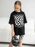 Летний костюм для девочки с велосипедками