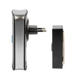 UDB-093W-R1T1-36S-BL-WH Звонок электронный. 220В. 36 мелодий. Блистер. Черный с белым. ТМ Uniel