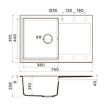 Мойка Omoikiri Daisen 78T-GR Tetogranit | Leningrad grey