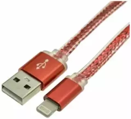 USB cable Lightning светящийся red Full Power