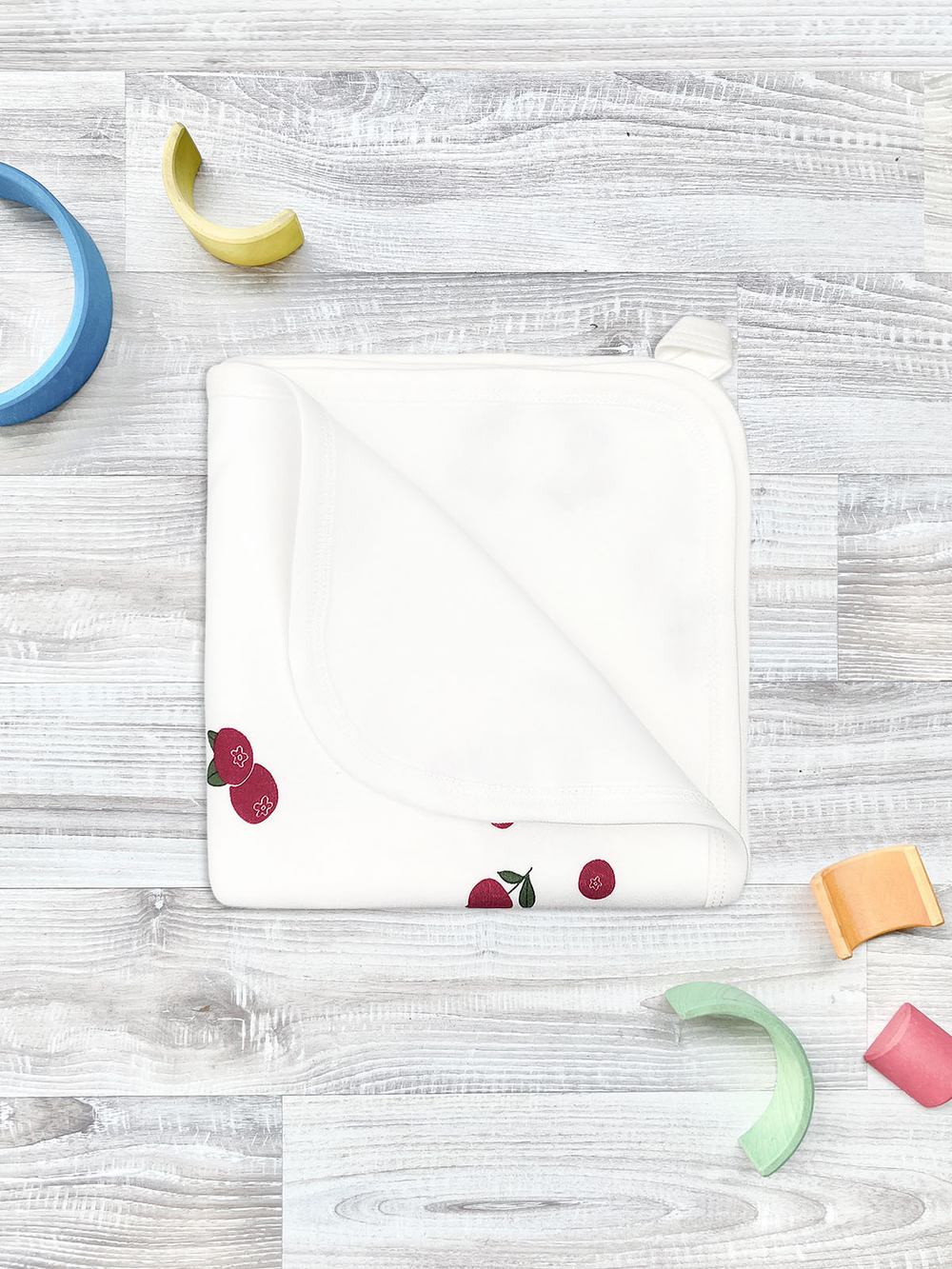 Двусторонний плед Mjölk Брусника, уценка