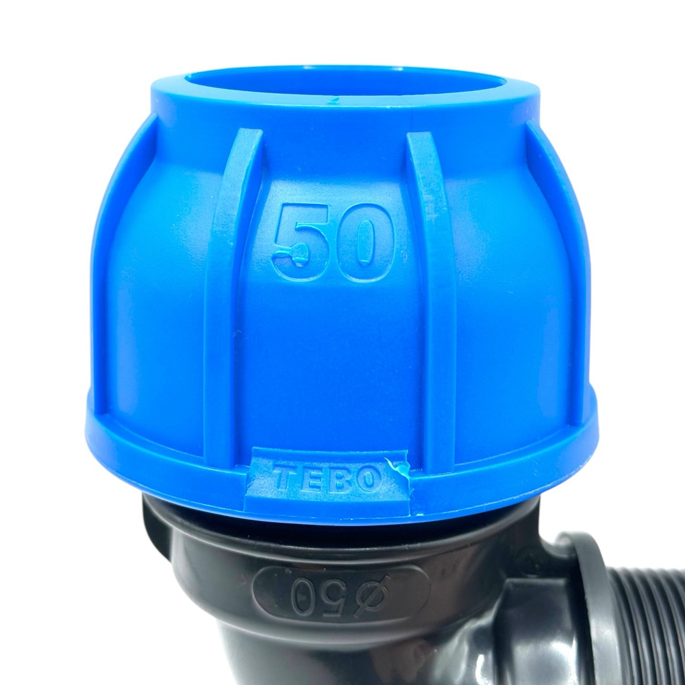 Отвод TEBO переходной 50x1 1/2" с НР