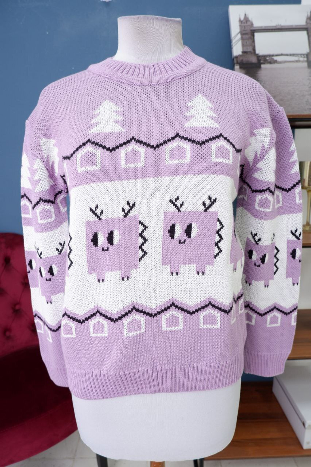 Свитер с принтом 48 размер, новый