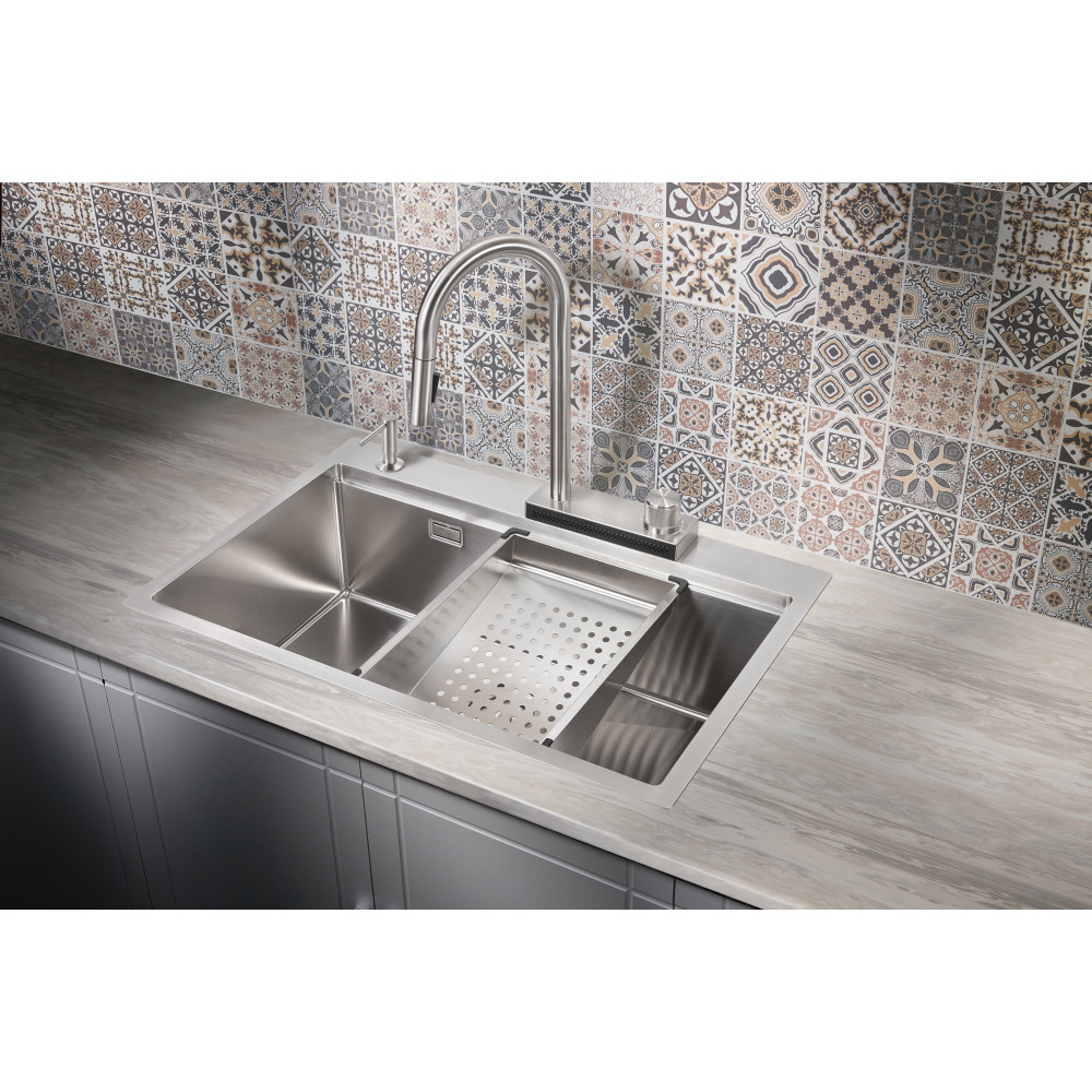 Мойка для кухни Milacio Denia 75 Steel MC.77420 сталь нержавеющая