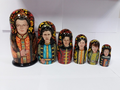 Матрешка портретная 6 мест