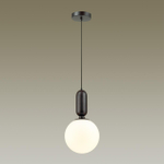 4668/1 PENDANT ODL20 471 черный/белый Подвес E27 1*40W (тип лампы СВЕЧА) 220V OKIA