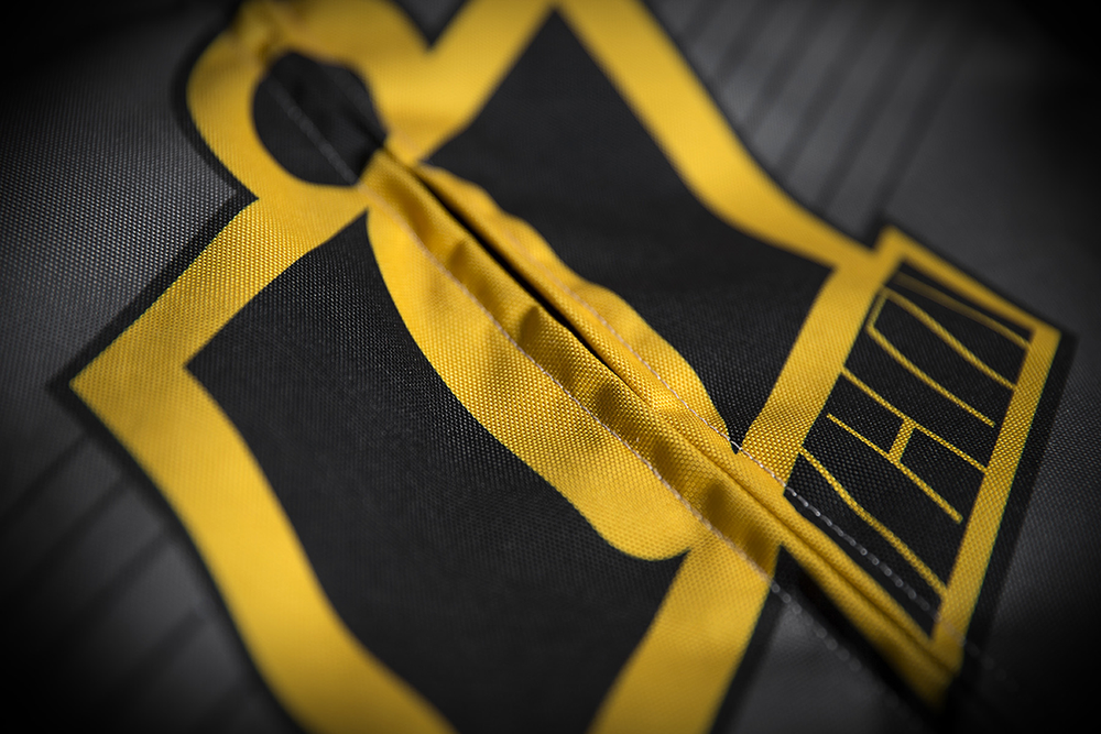 Мотокуртка - ICON OVERLORD (текстиль, серо-желтая)